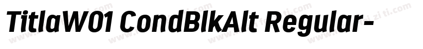 TitlaW01 CondBlkAlt Regular字体转换
